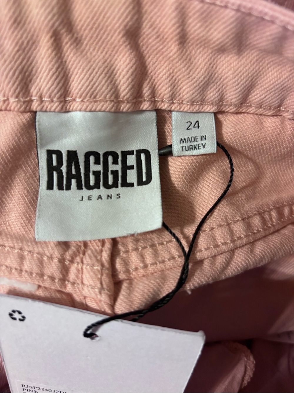The Ragged Priest Women’s Brat Cargo Jeans Size 24 Pink Low Rise Wide Leg Nwt — image 8 of 8